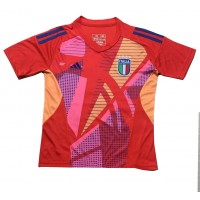 Camisa de Futebol Itália Goleiro Equipamento Secundário Europeu 2024 Manga Curta